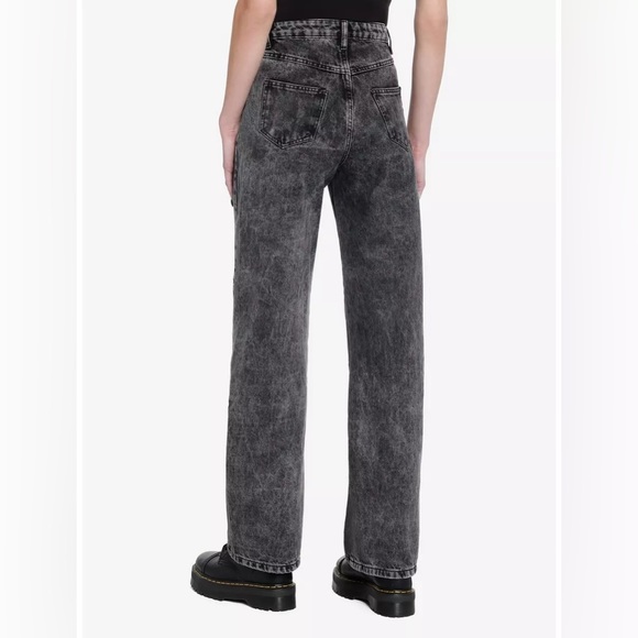 Black star jeans wide leg / denim pants - Picture 2 of 3